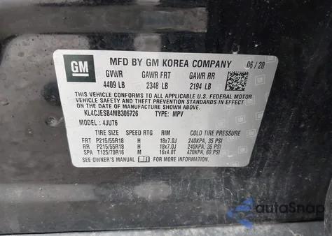 2021 Buick Encore Awd Preferred from USA, damaged, VIN KL4CJESB4MB306726